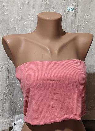 Топ бандо коралл topshop 38/m
