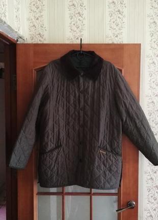 Чоловіча куртка стьоганка barbour (l-xl)1 фото