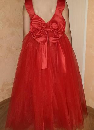 Червона святкова сукня3 фото
