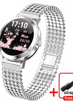 Женские умные смарт часы smart watch 3f серебристые фитнес браслет трекер
