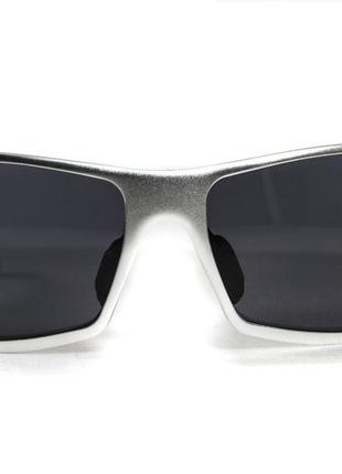 Очки защитные открытые global vision bad-ass-2 silver (gray), серые серебристой металлической оправе8 фото