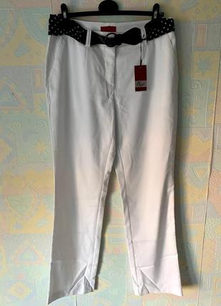 Нові білі штани з поясом vivien caron 381 фото