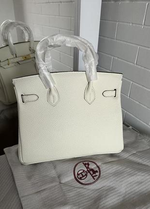 Жіноча шкіряна біла сумка hermes9 фото