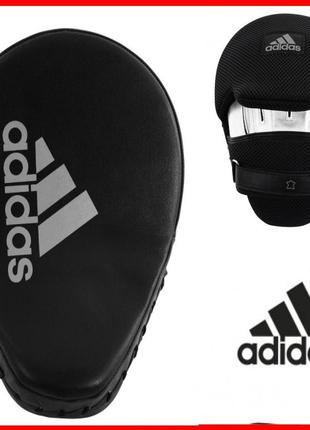 Лапы боксерские тренировочные adidas перчатки для бокса и единоборств кожанные1 фото
