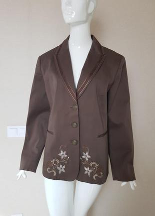 Стильний німецький жакет з вишивкою fabiani2 фото