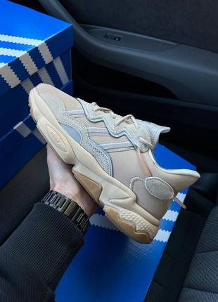 Мужские кроссовки adidas originals ozweego beige5 фото