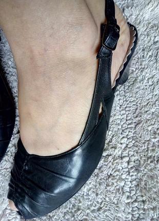 Кожаные босоножки сандалии черные кожа от gabor4 фото