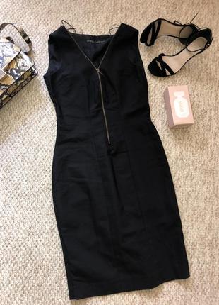 Чорна сукня по фігурці від zara basic