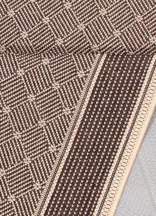 Ковровая дорожка безворсовая на резиновой основе karat flex 1944/91 0.80 м коричневый бежевый