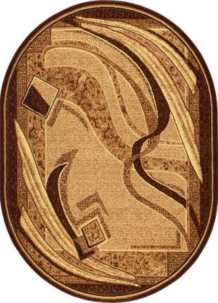 Ковер karat gold 131/12 1.40x2.00 м овальный коричневый бежевый