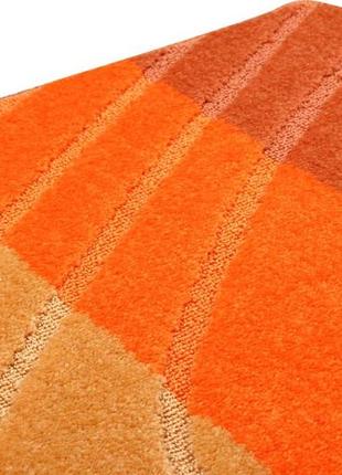 Набір килимків для ванної кімнати та туалету relana elana 9129 50x80 + 50x40 см оранжевий6 фото