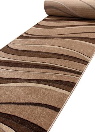 Килимова доріжка karat daffi 13001/120 2.00 м бежевий коричневий