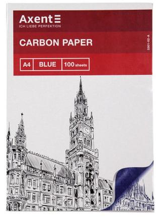 Папір копіювальний axent a4 100 аркушів, синій (3301-02-a)1 фото
