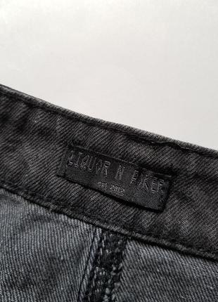Трендовая джинсовая мини-юбка необработанным краем liquor n poker,графитовая юбка5 фото