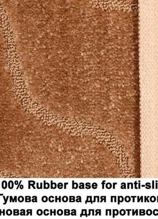 Набір килимків для ванної кімнати та туалету relana elana 5336 60x100 + 60x50 см світло коричневий5 фото