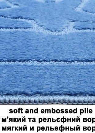 Набір килимків для ванної кімнати та туалету relana elana maritime 50x80 + 50x40 см темно блакитний7 фото