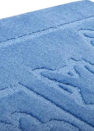 Набір килимків для ванної кімнати та туалету relana elana maritime 50x80 + 50x40 см темно блакитний10 фото