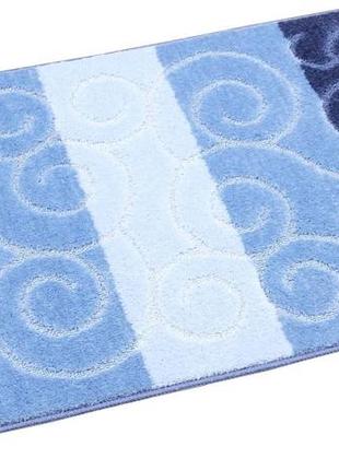 Набір килимків для ванної кімнати та туалету relana elana sile 60x100 + 60x50 см синій блакитний2 фото