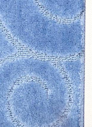 Набір килимків для ванної кімнати та туалету relana elana sile 60x100 + 60x50 см синій блакитний7 фото