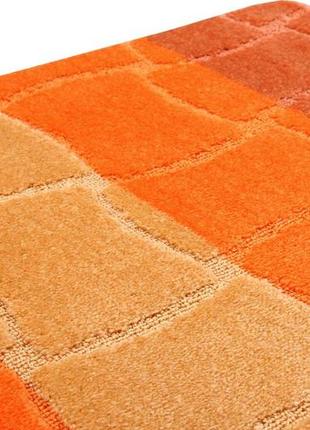 Набор ковриков для ванной и туалета relana elana sariyer 50x80+50x40 см оранжевый6 фото
