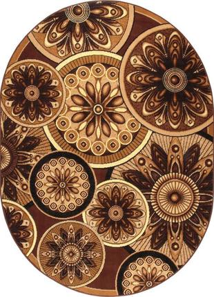 Килим karat gold 389/12 2.00x3.00 м овальний коричневий