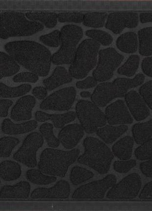 Килимок придверний брудозахисний relana mx stone 60x90 см прямокутний чорний1 фото