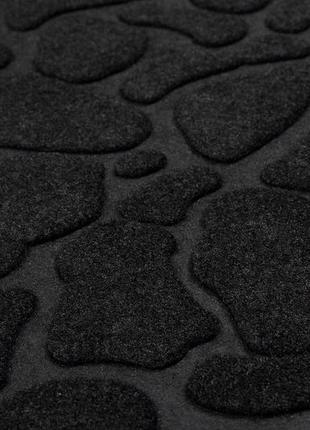 Килимок придверний брудозахисний relana mx stone 60x90 см прямокутний чорний6 фото