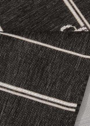 Килим безворсовий на гумовій основі karat flex 1903/80 1.00x1.40 м прямокутний чорний сірий6 фото
