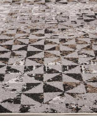 Ковровая дорожка безворсовая rubin optima 24450a grey/grey 1.50 м серый черный белый