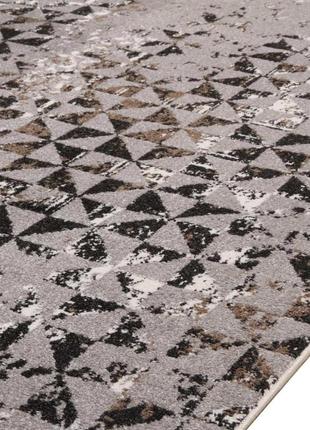 Ковровая дорожка безворсовая rubin optima 24450a grey/grey 1.50 м серый черный белый
