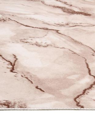 Килимова доріжка на силіконовій основі rubin venice soft r0065 1.20 м бежевий5 фото