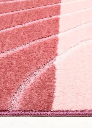 Набір килимків для ванної кімнати та туалету relana elana 9129 60x100 + 60x50 см фіолетовий рожевий3 фото