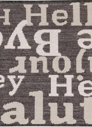 Ковер безворсовый на резиновой основе karat flex 19501/80 0.67x1.20 м прямоугольный черный серый