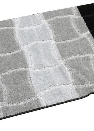 Набір килимків для ванної кімнати та туалету relana elana sariyer 60x100 + 60x50 см чорний сірий2 фото