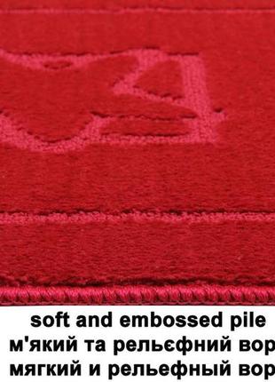Набір килимків для ванної кімнати та туалету relana elana maritime 50x80 + 50x40 см бордовий червоний7 фото