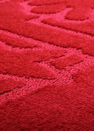 Набір килимків для ванної кімнати та туалету relana elana maritime 50x80 + 50x40 см бордовий червоний9 фото