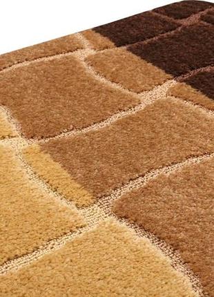 Набір килимків для ванної кімнати та туалету relana elana sariyer 60x100 + 60x50 см коричневий6 фото