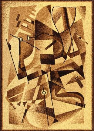 Килим karat gold 385/12 1.40x2.00 м прямокутний бежевий коричневий