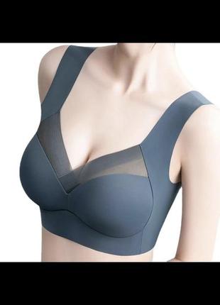 Безшовний жіночий топ-бра з вшитими чашками | гладкий комфортний брелет без кісточок