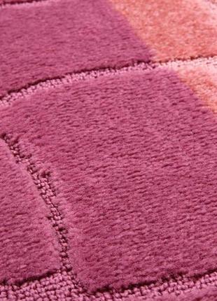 Набір килимків для ванної кімнати та туалету relana elana sariyer 50x80 + 50x40 см фіолетовий рожевий5 фото