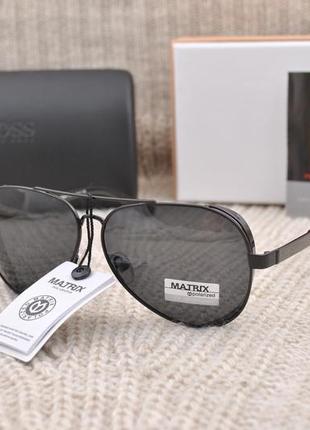 Matrix оригінальні чоловічі сонцезахисні окуляри крапля авіатор mt8420 полярізовані з шорою1 фото
