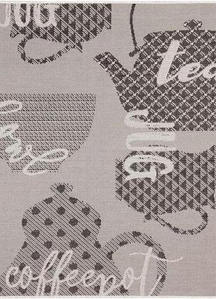 Ковер безворсовый на резиновой основе karat flex 19057/80 1.33x1.95 м прямоугольный серый черный