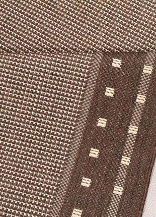 Ковровая дорожка безворсовая на резиновой основе karat flex 1963/91 1.50 м темно коричневый