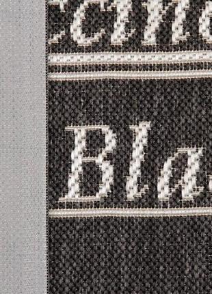 Килим безворсовий на гумовій основі karat flex 1903/80 0.67x1.20 м прямокутний чорний сірий6 фото