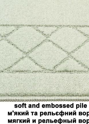 Набор ковриков для ванной и туалета relana elana 8506 60x100 + 60x50 см оливковый6 фото