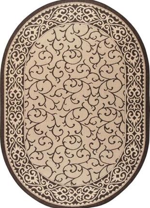 Ковер безворсовый karat naturalle 1918/19 1.70x2.40 м овальный бежевый коричневый