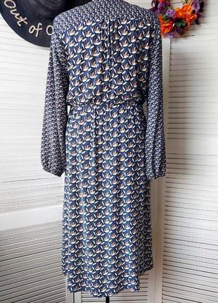Платье миди длиное с рукавами в принт цветочный от от nutmeg6 фото