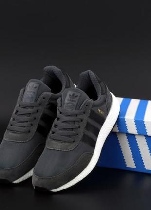 Мужские кроссовки adidas iniki grey black 41-42-43-44