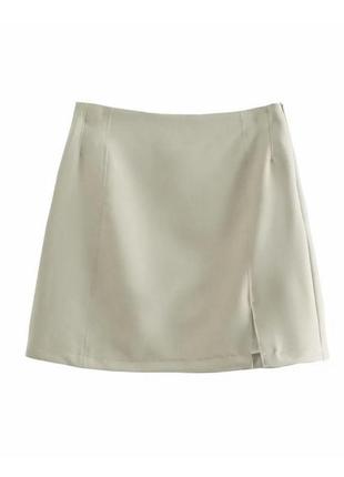 Шикарная юбка юбка с разрезом юбка с распоркой фисташковая юбка юбка прямая