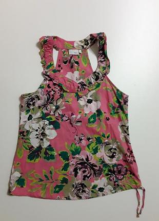 Фирменная хлопковая блуза майка